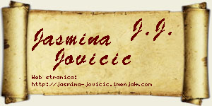 Jasmina Jovičić vizit kartica